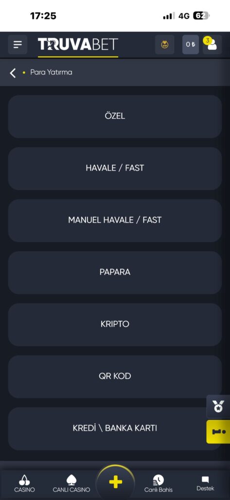 Truvabet Ödeme Yöntemleri