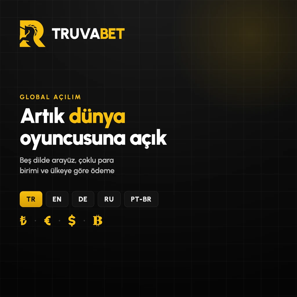 Truvabet artık tek para biriminde değil, oyuncu nereden bağlanırsa oradan oynuyor 1 - TRUVABET Truvabet artık tek para biriminde değil, oyuncu nereden bağlanırsa oradan oynuyor