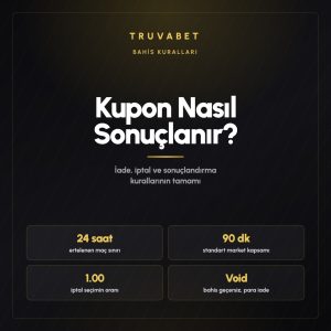 Truvabet bahis kuralları ve kupon sonuçlandırma