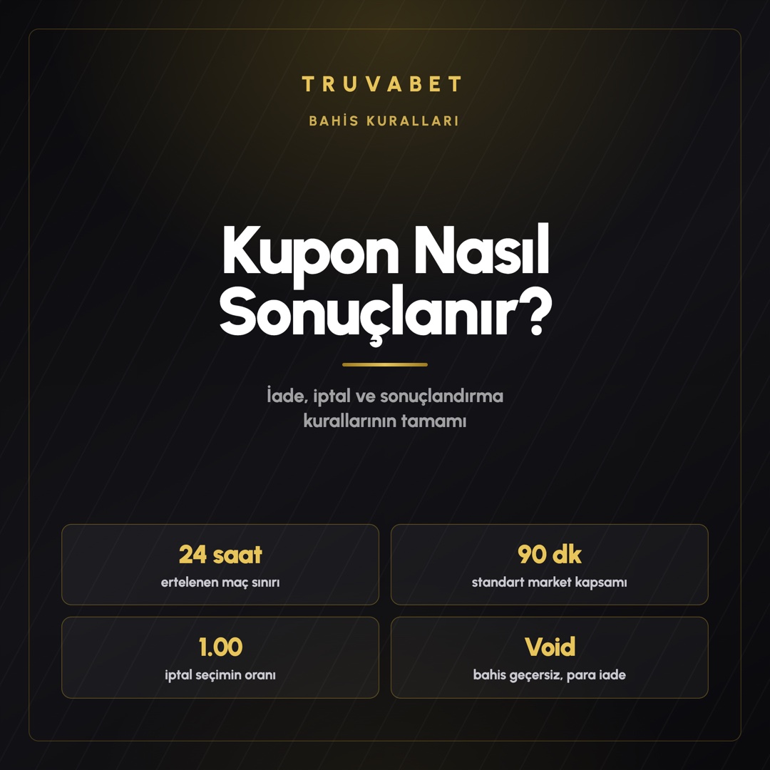 Truvabet Bahis Kuralları: Kupon Nasıl Sonuçlanıyor?