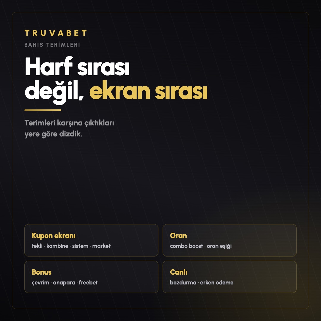 Truvabet Bahis Terimleri: Nerede Karşına Çıkıyorlar?