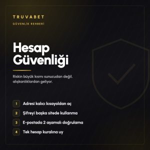 Truvabet hesap güvenliği önlemleri
