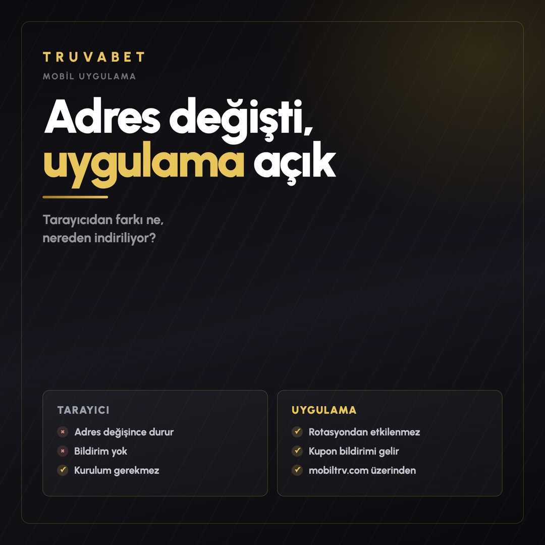 Truvabet Mobil Uygulama: Tarayıcıdan Farkı Ne? 1 - TRUVABET Truvabet Mobil Uygulama: Tarayıcıdan Farkı Ne?