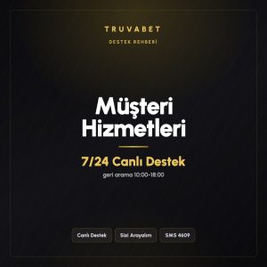 Truvabet müşteri hizmetleri kanalları