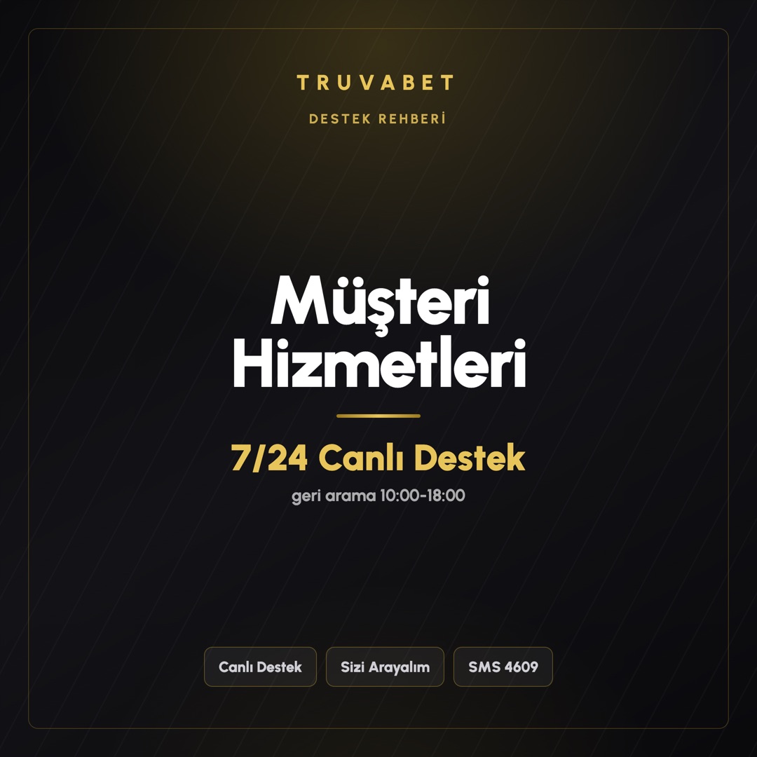 Truvabet Müşteri Hizmetleri: Hangi Kanal Hangi Sorun İçin? 1 - TRUVABET Truvabet Müşteri Hizmetleri: Hangi Kanal Hangi Sorun İçin?