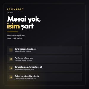 Truvabet papara yatirim ve cekim adimlari